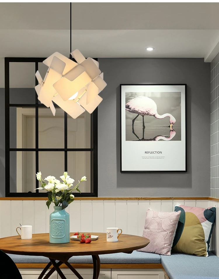LuKLoy Nordic Modern Pendant Light Acrylic Piles Hanging Lamp Bedside Dining Table Pendant Lamp Loft Suspension Lighting Fixture (11)
