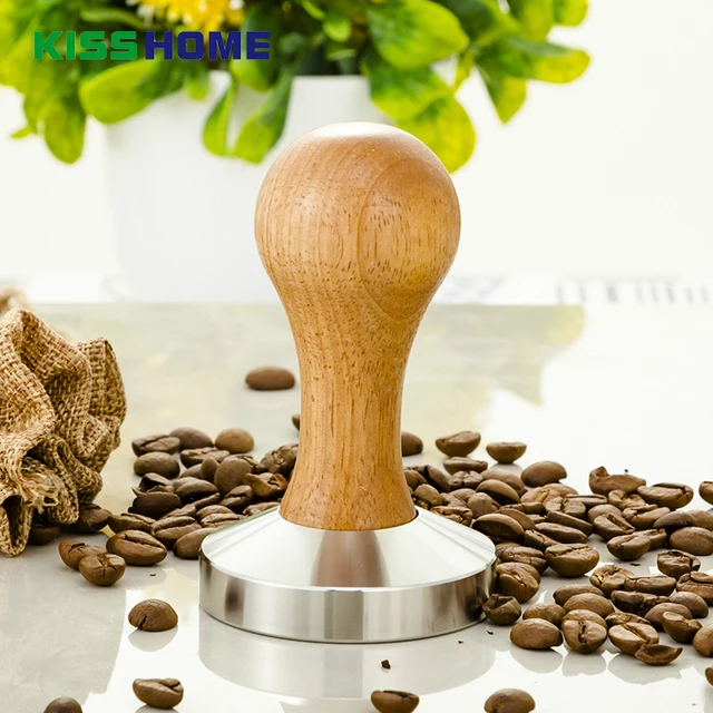 Best Price 304 Stainless Steel Base Oak Handle Tamper Coffee Powder Hammer 58mm Support Customized Coffee Accessories Best Price 304 Stainless Steel Base Oak Handle Tamper Coffee Powder Hammer 58mm Support Customized Coffee Accessories