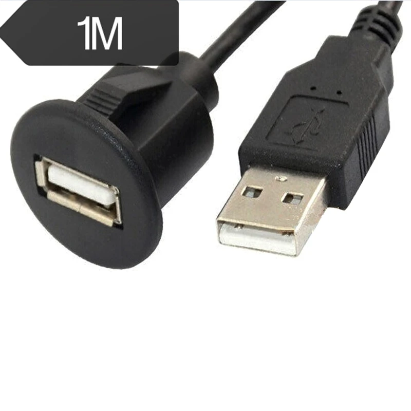 

Car Dashboard Mounting Panel Installation USB Extension Adapter M/F Cable Lead