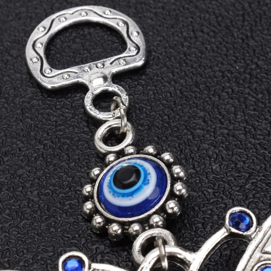 JX-LCLYL 20cm Lucky Butterfly Turkish Blue Glass Evil Eye Amulet Wall Hanging Home Decor
