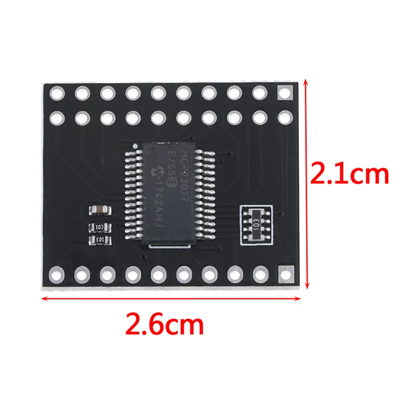 MCP23017 серийный Интерфейс модуль IIC I2C 16 бит I/O расширитель шпильки 10 МГц 2 6*2 1
