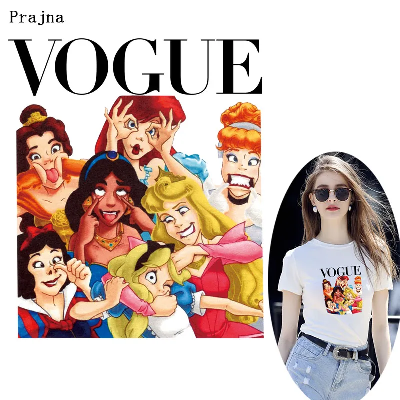 Prajna Vogue Harajuku термопередача для одежды с принтом гладильной передачи на одежде