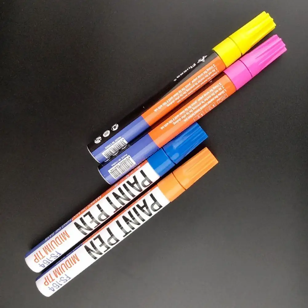 Colorful Waterproof Car Tyre Tire Paint Pen Touch Graffiti Oily Pen Office Stationery Water Based Premium Markers Fill Paint Pen