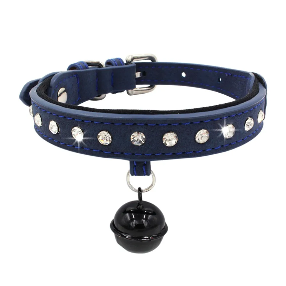 

Transer Dog Leash Exquisite Diamond Adjustable Rhinestone Buckle With Bell Dogs Puppy Pet Collars 18 Dec7 P40
