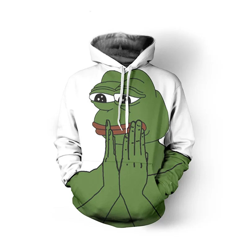 Pepe 3D All Over Printed Hoodies Sweatshirt Casual Hipster Street Wear Hip Hop Top Kid Men Women 