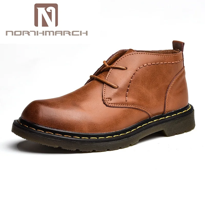 

NORTHMARCH 2018 High Quality Split Leather Men Boots Dr Martin Boots Casual Shoes For Men Fashion Ankle Boots Men Bottine Homme
