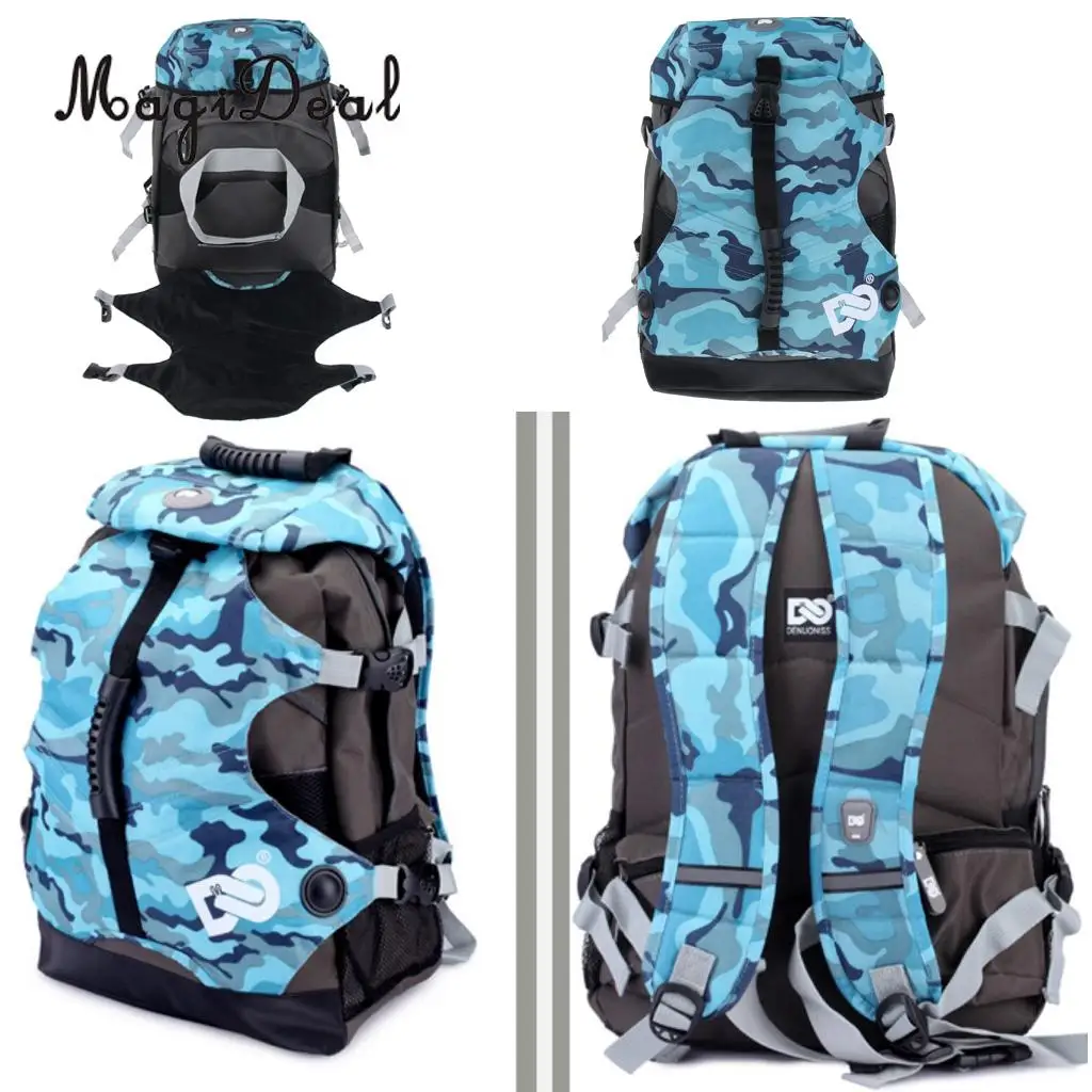 Large Backpack for Roller Skates Inline Speed Skates Storage Bag Outdoor Skating Shoes Boots Holder
