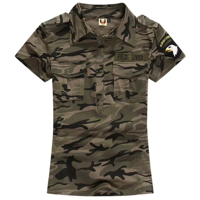 Buy Military Uniform Army Green Cotton T Shirts Women