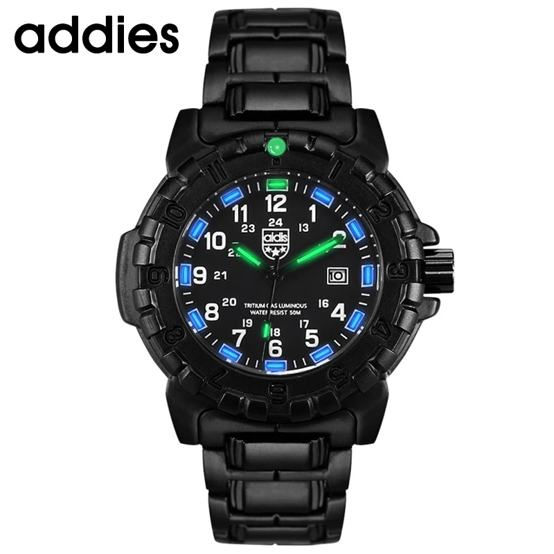 

Top Fashion Student Casual Men's Noctilucent Quartz Wristwatch Waterproof Outdoor Sports Military Form Watch Alloy watchband