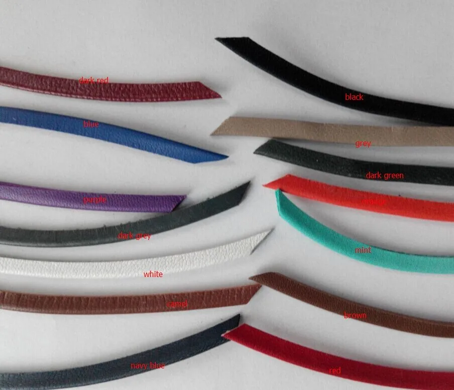 

Free shipping different colors mix of genuine plain leather for bracelet made