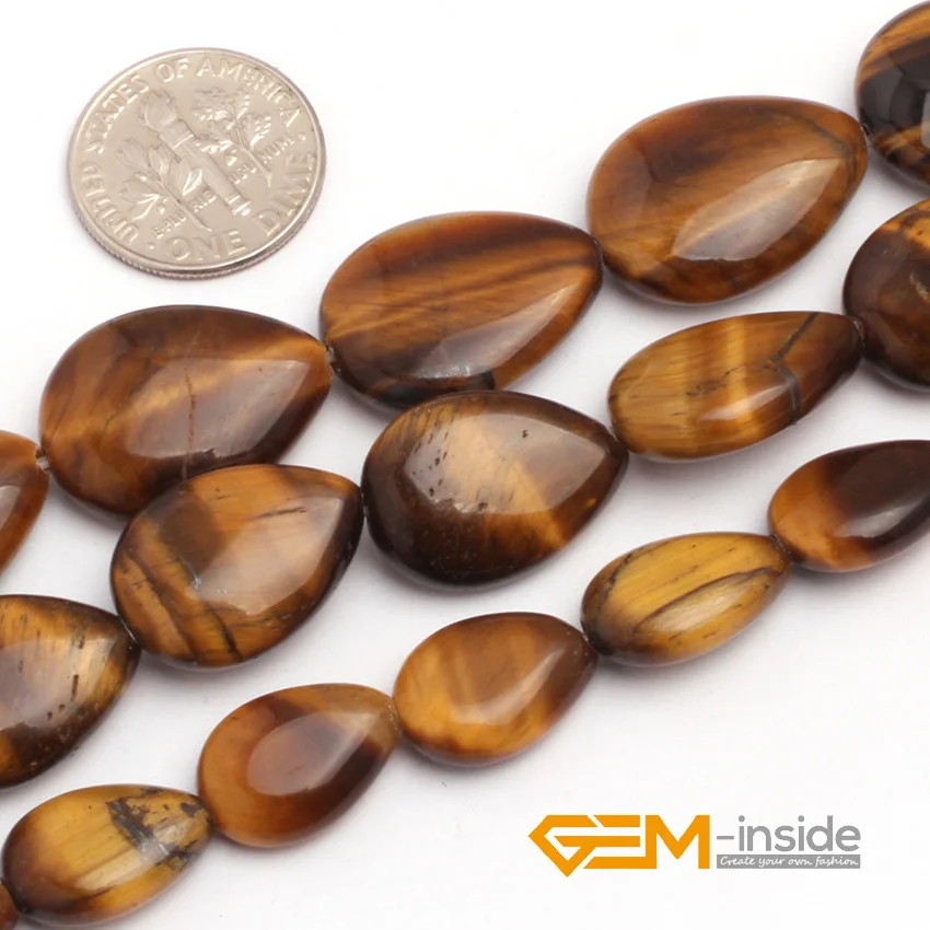 

Yellow Tiger's Eye Gem Stone Teardrop Beads For Jewelry Making Strand 15" DIY Bracelet Necklace Jewelry Making Beads