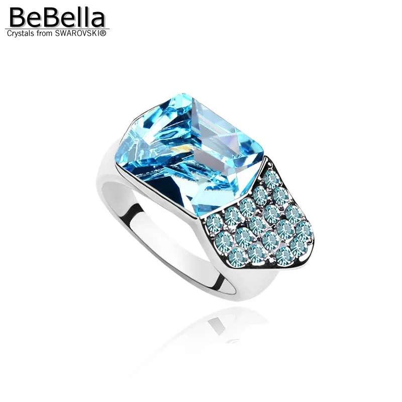 

BeBella big crystal stone ring wedding jewelry made with Austrian crystals from Swarovski color size optional for Christmas gift