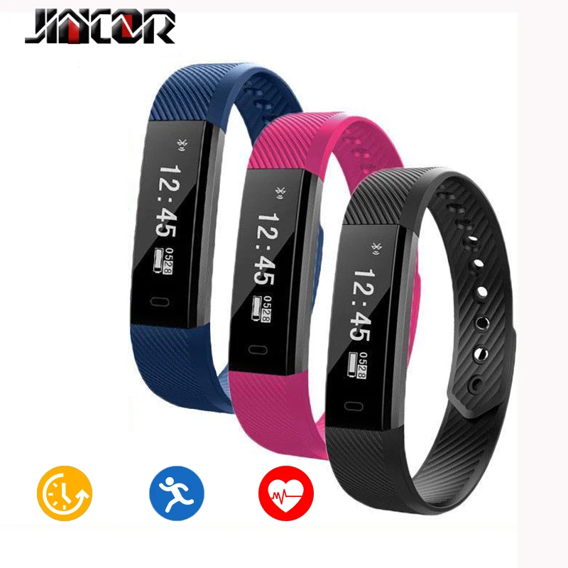 JINCOR ID115 Smart Bracelet Band Step Calories Counter Pedometer