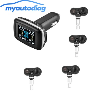 

Wireless Internal TPMS Tire Pressure Alarm Car Charger Real Time Digital Tire Pressure Monitoring System