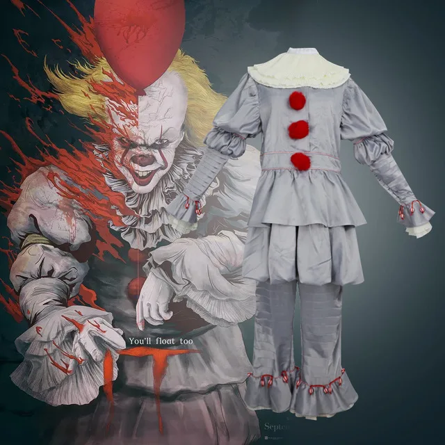 Клоун verjonging masker cos header фильм pennywise Хэллоуин Ужасы реквизит Pennywise Masker 2018 Het Kost |