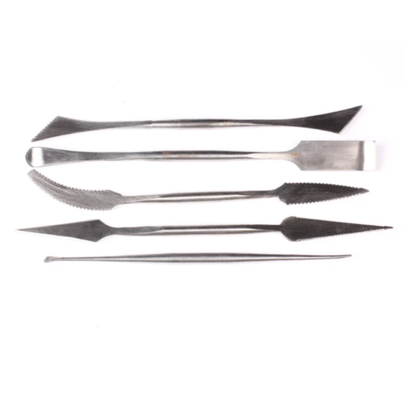 5 in 1 Pottery Craft Modeling Tools Professional Stainless Steel Wax