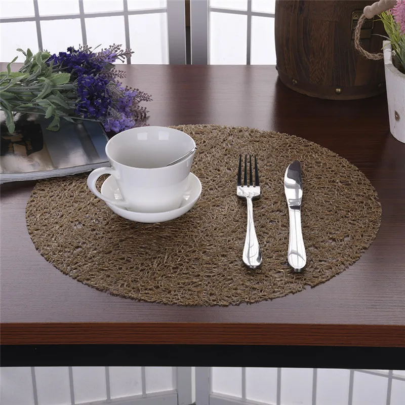 Круглые подставки EVA прозрачный хрустальный обеденный стол коврик нескользящий коврик для тарелки изоляционный коврик 38 см