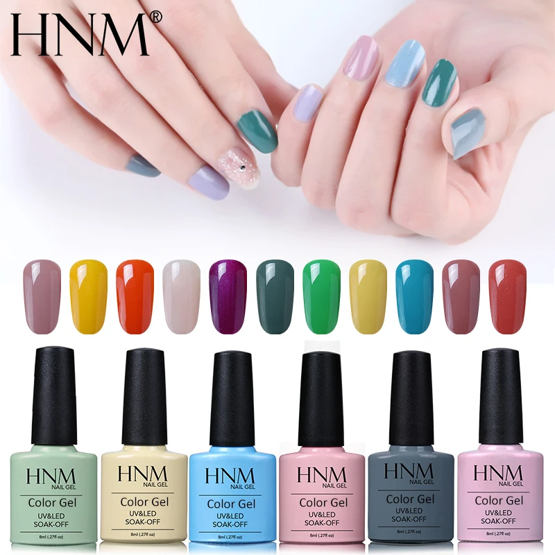 

HNM 8ml Nail Gel Long-Lasting UV LED Lamp Gel Nail Polish 1pcs Soak off Gelpolish Gel Lak 79 Colors Gel Varnishes