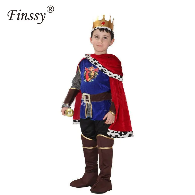 Goede De Koning Prins Cosplay Kostuum voor Jongens Kerst Nieuwe Jaar Familie Party Dress Halloween Carnaval Kostuum voor Kids