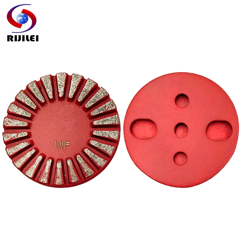 

RIJILEI 3inch Diamond Concrete Grinding Pad 80mm Metal bonded Diamond Grinding Wheel Redi Lock Floor Sanding Polishing Disc JX10