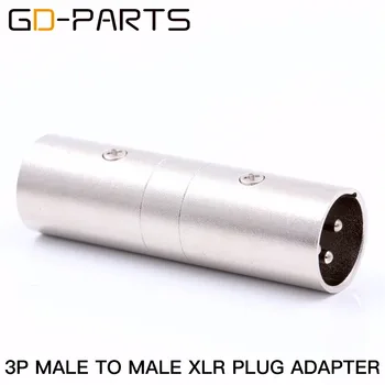 

3Pin Male to Male XLR Connector Plug Cannon Adapter Coupler DJ Cable Gender Changer For Hifi Audio Microphone Amplifier Mixer *1
