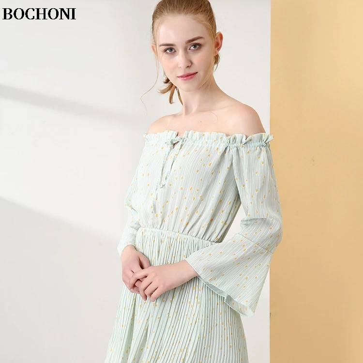 2018 Bochoni Новое поступление шифон женское кружевное платье|Платья| |