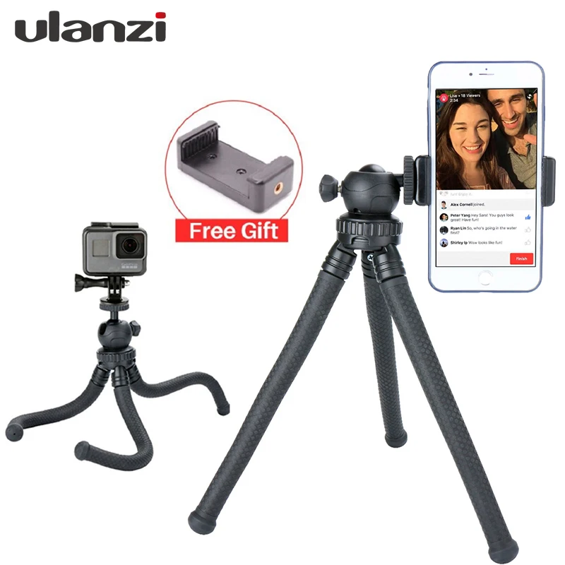 Ulanzi Octopus font b Smartphone b font Tripod Flexible Stand Adapter Gorillapod for Gopro Hero 6