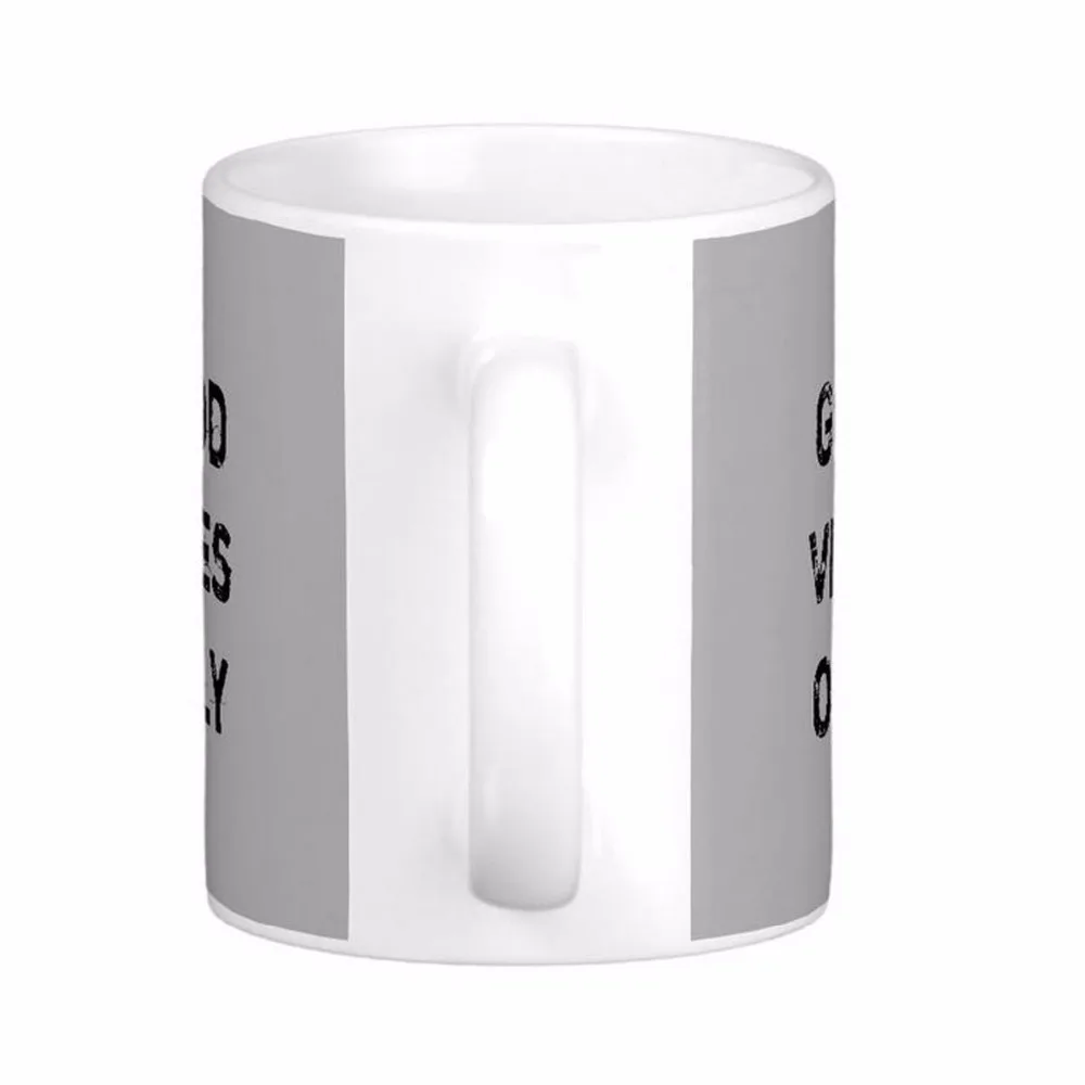 Белая кофейная кружка Good Vibes керамическая LVSURE для путешествий подарок на заказ|mug