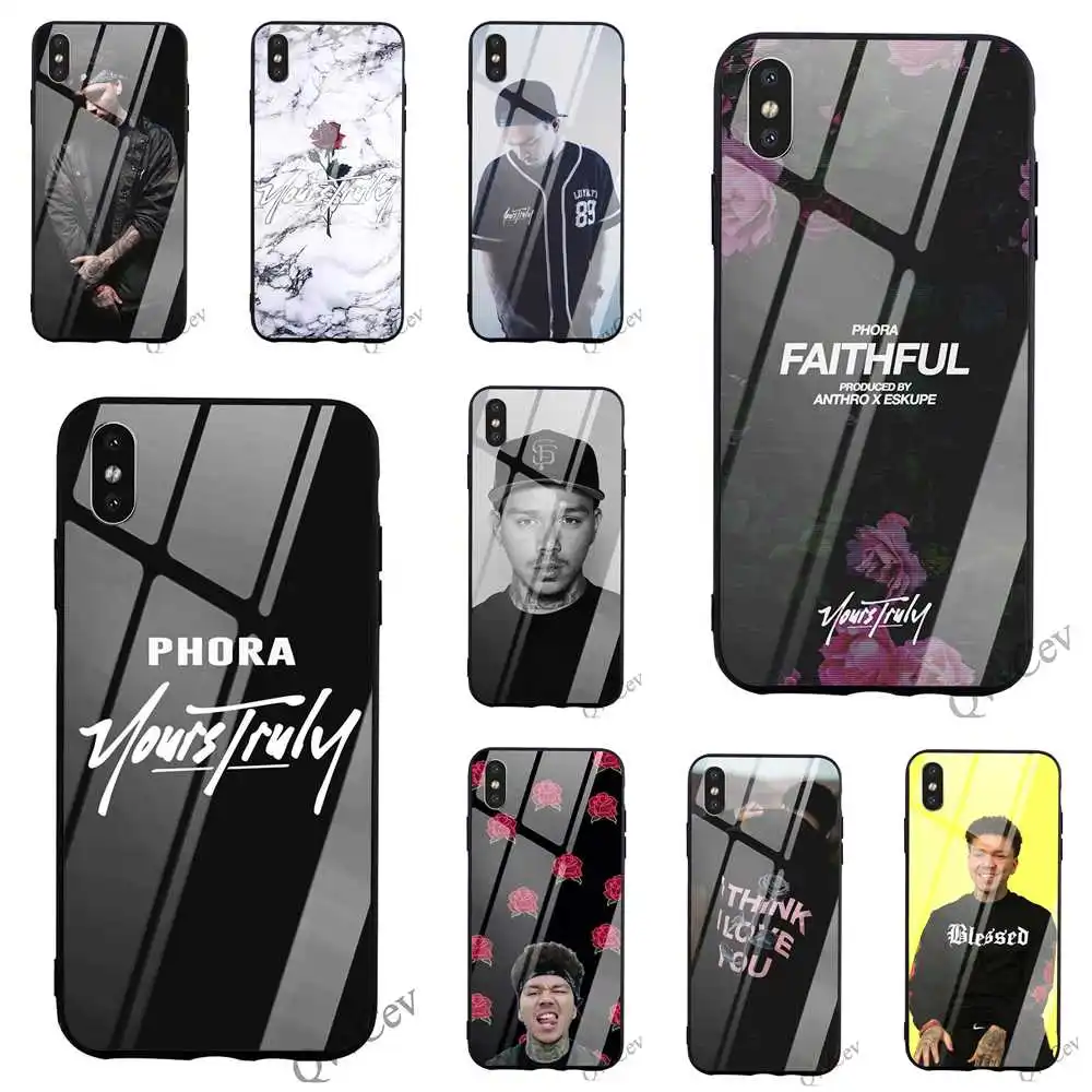 

Print Phora Faithful Singer Tempered Glass Phone Case for iPhone Xs Cover Max 11 pro X 6 6S XR 8 Plus 7 5S 5 SE Shell