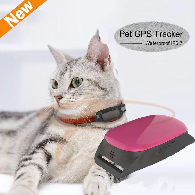 Water-resistant Dog Cat Animal Collar iOS Andriod APP Tracking Device GPS SIM Card Pet Tracker Locator