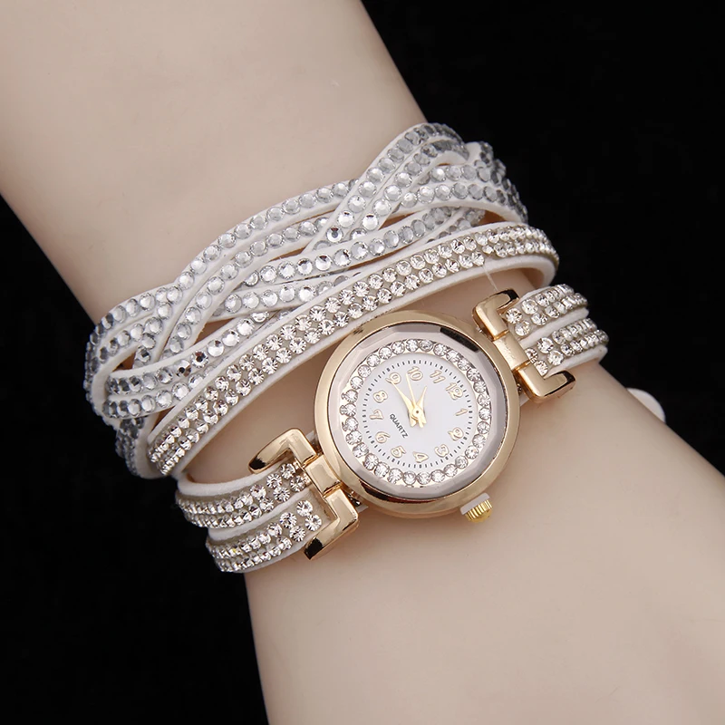 

Price drop high quality women watches casual velvet full diamond bracelet watches fashion serratula winding quartz watch new