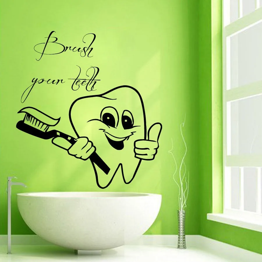 Dentist Decal Poster Teeth Vinyl Removable wall Sticker Art Wall Decals