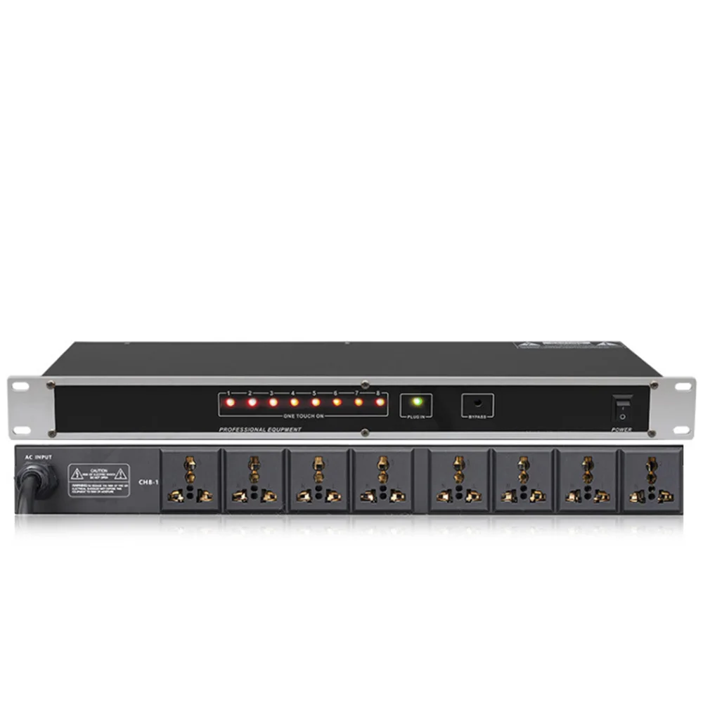 Professional stage 8 10 way power timing device universal socket sequence controller independent switch SR 328