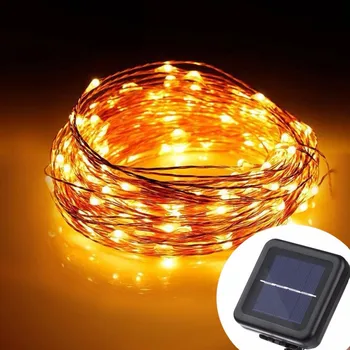 

Solar Powered String Lights 50LED 100 led 200 lamp Copper Wire Outdoor Fairy Light for Christmas Garden Holiday Decorations