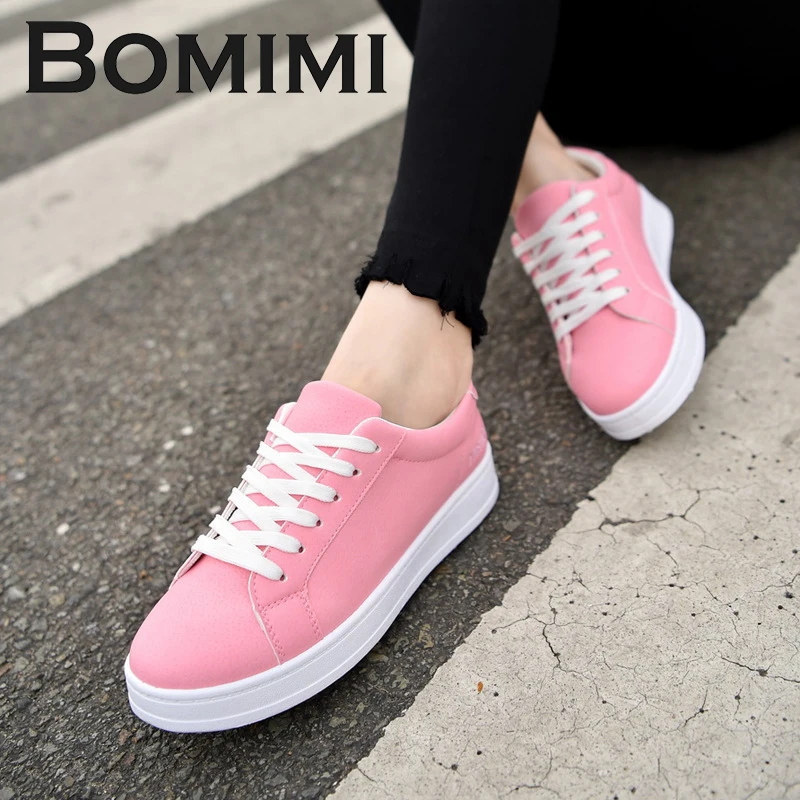 

BOMIMI Women Sneakers Women Lovers Vulcanize Shoes Flat Heel Fashion Women Canvas Shoes Casual Light Loafers