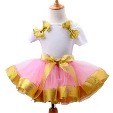 2016 Brand Toddler Girl Clothing Dresses Fashion Gold Ruffles Pink Party Princess Dress With Big Bow Kids Clothes Girls Summer 2016 Brand Toddler Girl Clothing Dresses Fashion Gold Ruffles Pink Party Princess Dress With Big Bow Kids Clothes Girls Summer