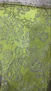 

Sophia-12.2714 embroidered Mesh Tulle fabric Factory price sequins Nigerian lace fabrics