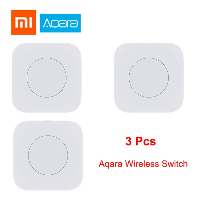 3PCS Aqara умный беспроводной переключатель ключа Встроенный гироскоп мульти-функциональный умный пульт дистанционного управления Переключатель ZigBee работа с Homekit - Цвет: 3PCS