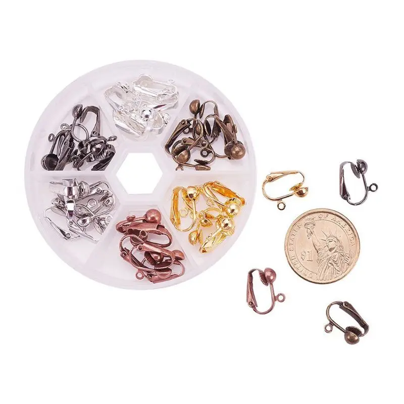 

36Pcs Clip-on Earring Converter with Easy Open Loop Non-Pierced Ears DIY Earring