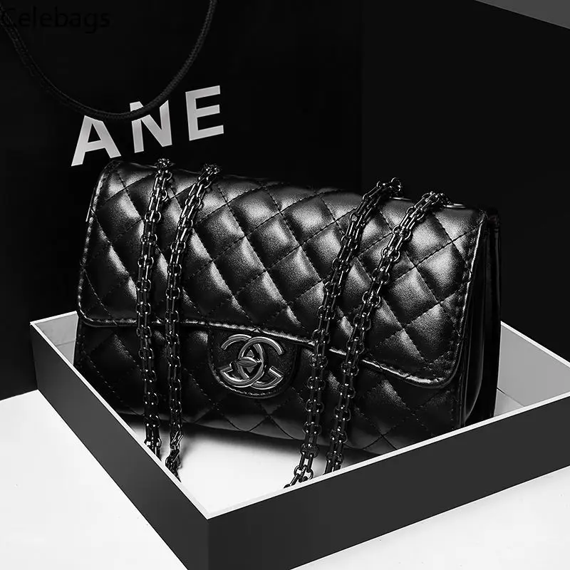 De las mujeres de la moda celosía hombro bolsas Messenger de la marca de lujo de los canales de las mujeres monederos y bolsos canal bolsos bandolera bolsas