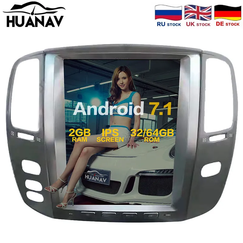 Cheap HUANVA Android 7.1 Multimedia no Car CD DVD Player GPS Navigation For Lexus LX470 Stereo Automedia Sat Nav Headunit Radio player 3