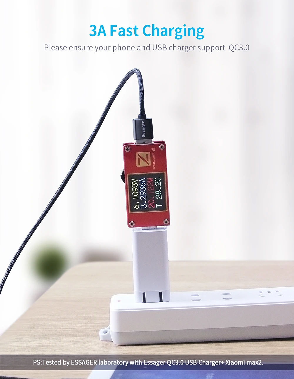 Usb-кабель Essager type-C, 3 А, быстрая зарядка, USB-C зарядное устройство для Xiaomi Redmi Note 8, 7, samsung Note 10, Oneplus 7 Pro, type-C, шнур USBC