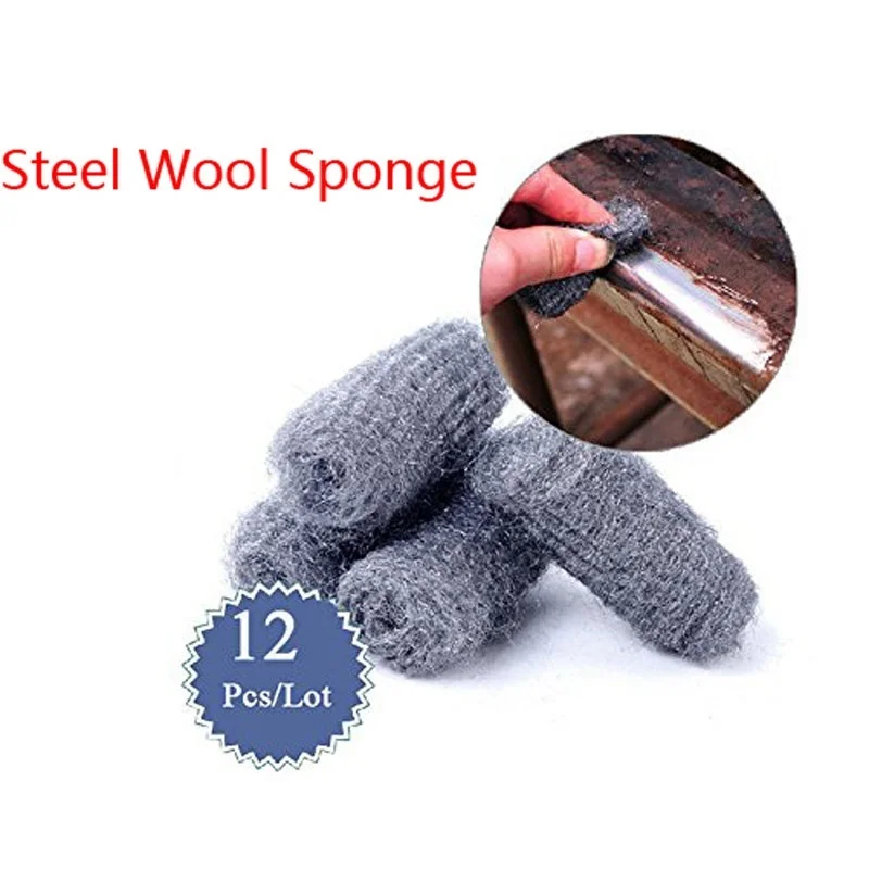 12 PCS Steel Metal Wool Cleaning Ball Mesh Super Detergent Tool