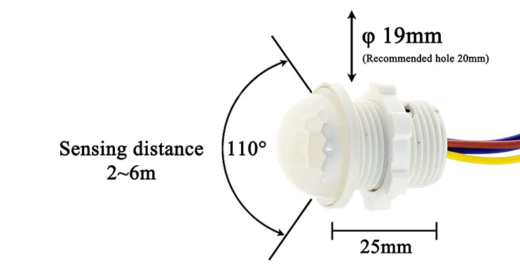 1 шт. MR-HW06A 4 Pin 100 V/240 V движения PIR Сенсор переключатель светодиодный светильник Управление модуль детектора тела Сенсор