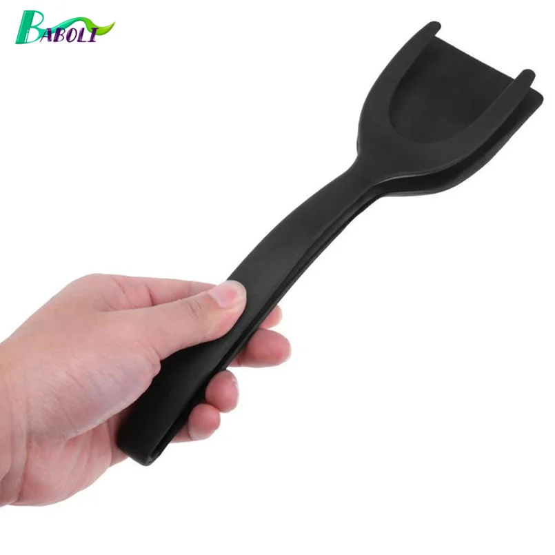 2 in 1 Pancake Toast Omelette Overturned Spatula Food Grade Nylon Egg Turner Fried Clip Grip Flip Tongs Kitchen Utensils | Дом и сад