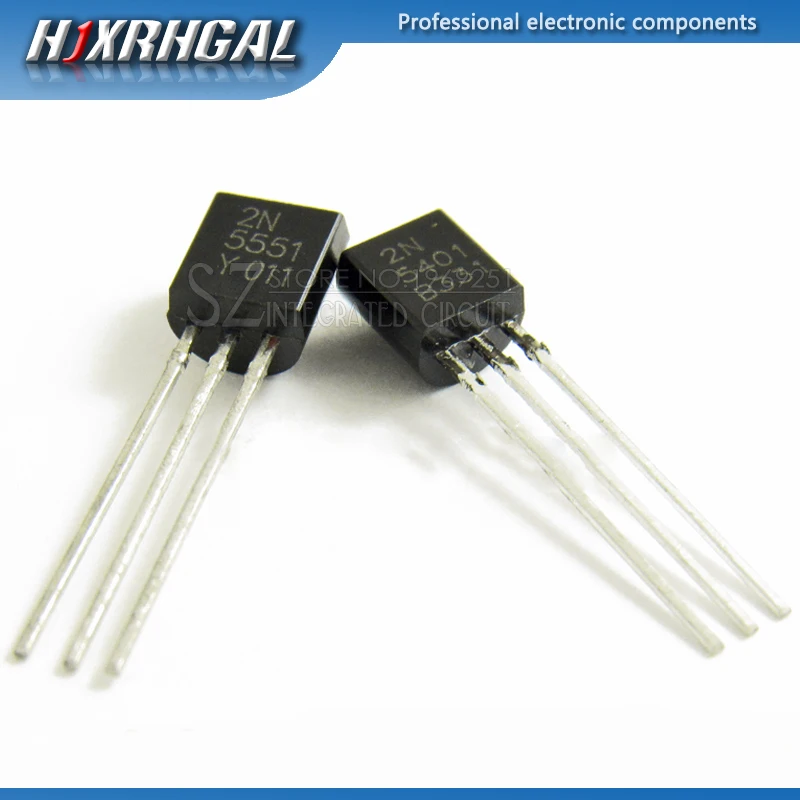 

100PCS 2N5551 2N5401 5551 5401 TO-92 (50PCS* 2N5401+50PCS* 2N5551 ) TO92 Bipolar Transistors - BJT PNP Gen Pr Amp HJXRHGAL