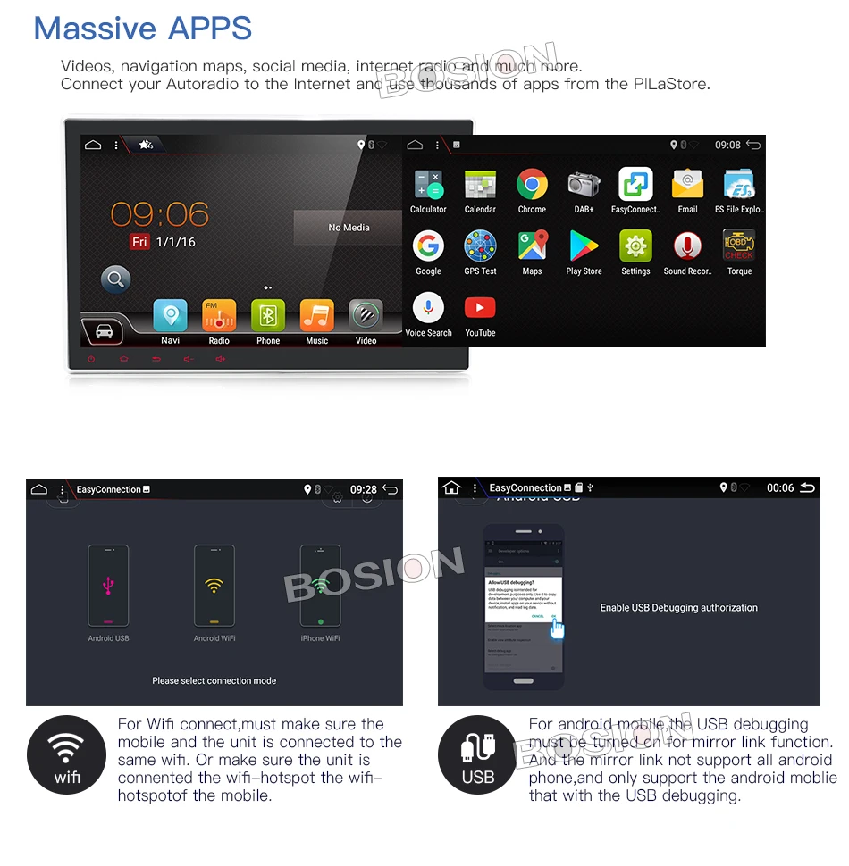 Cheap Bosion Android 9.0 Octa Core 10.1 inch Double 2 din Car GPS DVD Player with BT WIFI DAB+ radio Stereo 2din Car Radio Multimedia 8