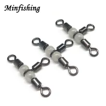 Minfishing 10 шт Световой Вертлюги для рыбалки поворотный Сталь сплав океана рыбацкая лодка рыболовное снаряжение YG-3X
