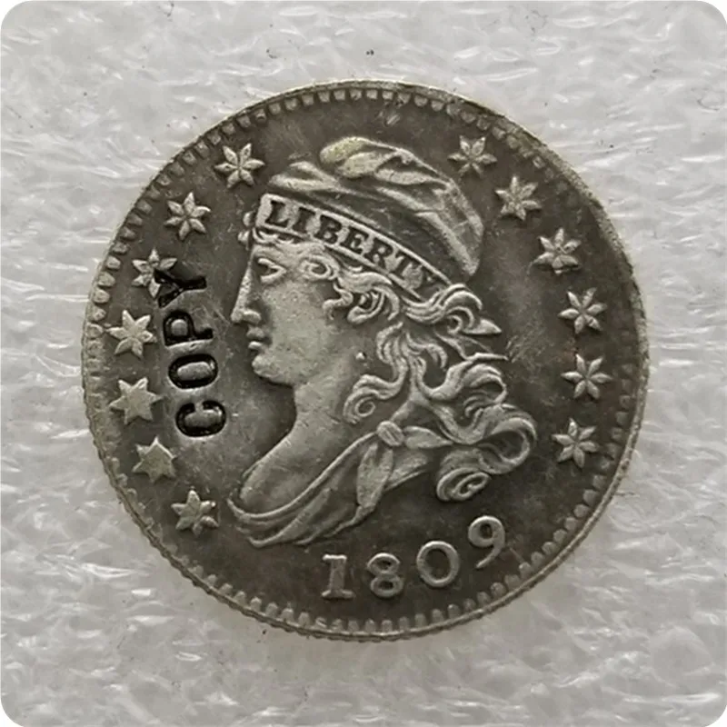 США 1809-1830 с закрытым бюстом цента копии монет - Цвет: 1809