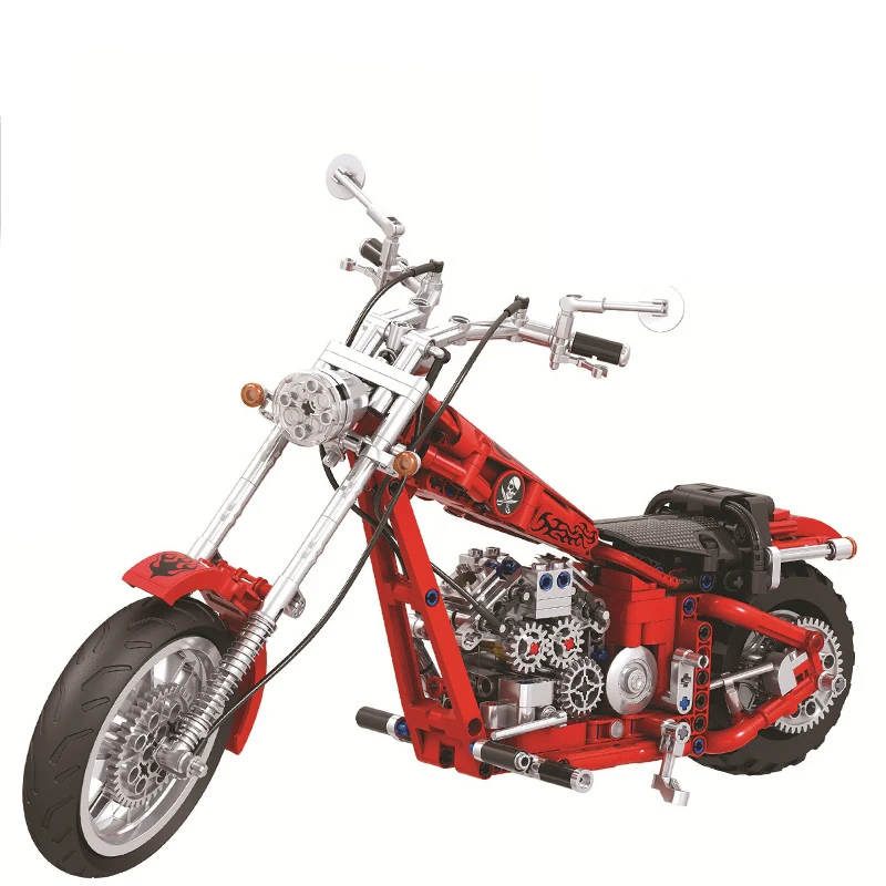 

Cruise Motorcycle 568pcs Legoings Technic MOC Vehicle Creator City Building Blocks Bricks DIY Model Toys for children boy Gifts